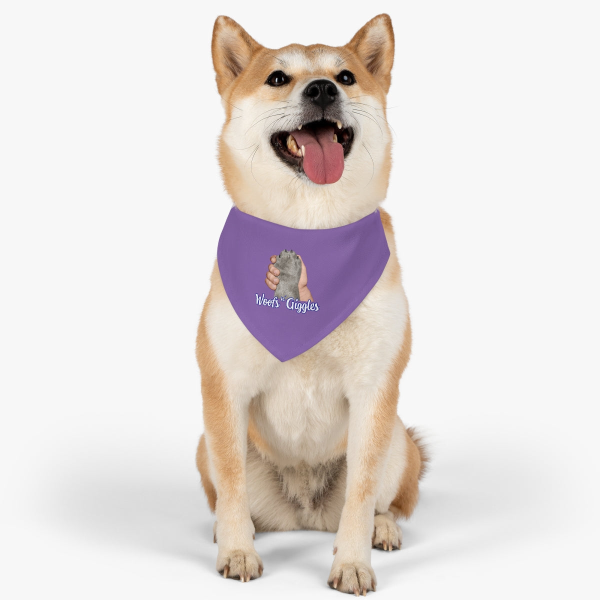 Tan/Gray Pet Bandana Collar