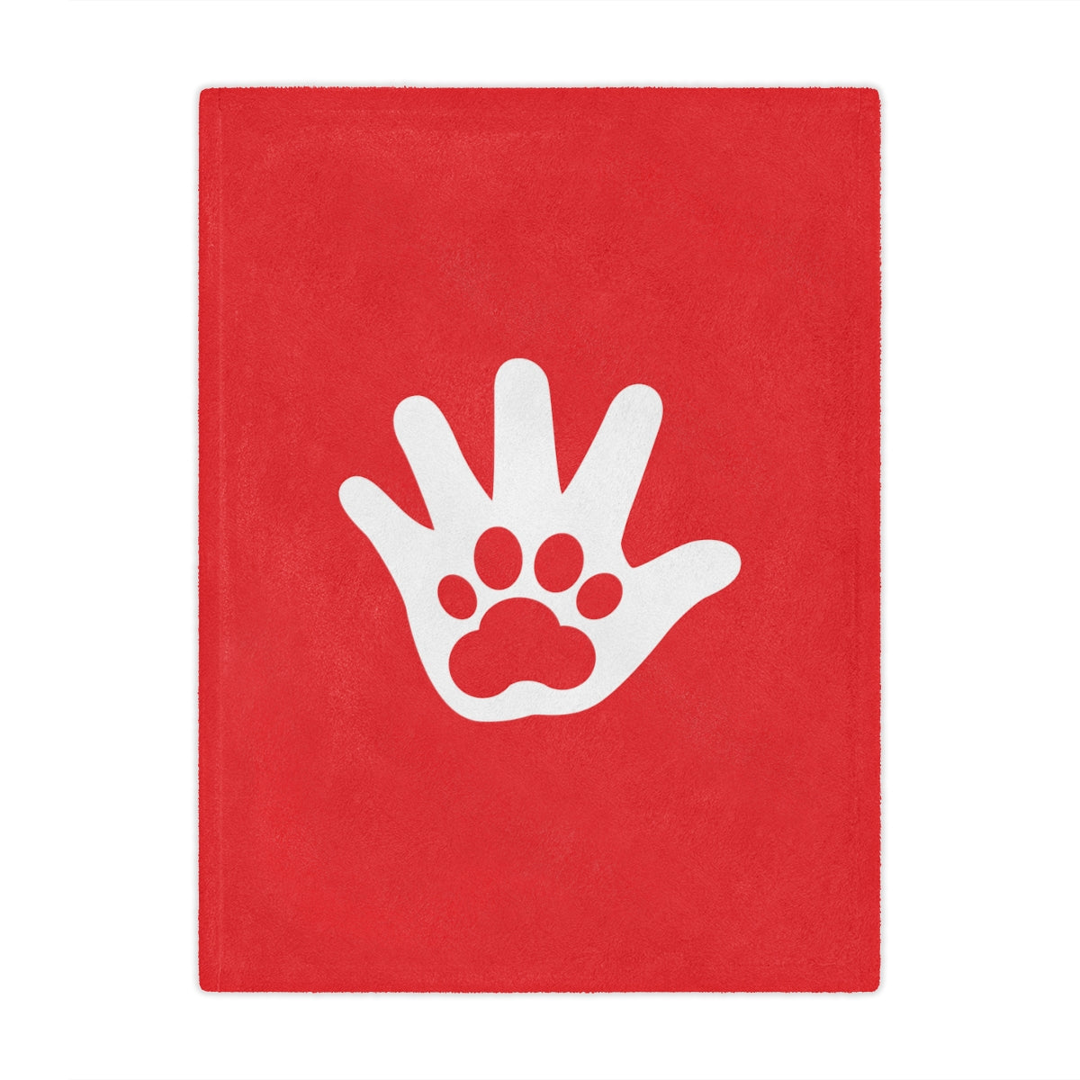 Paw n' Hand Minky Blanket - Gray