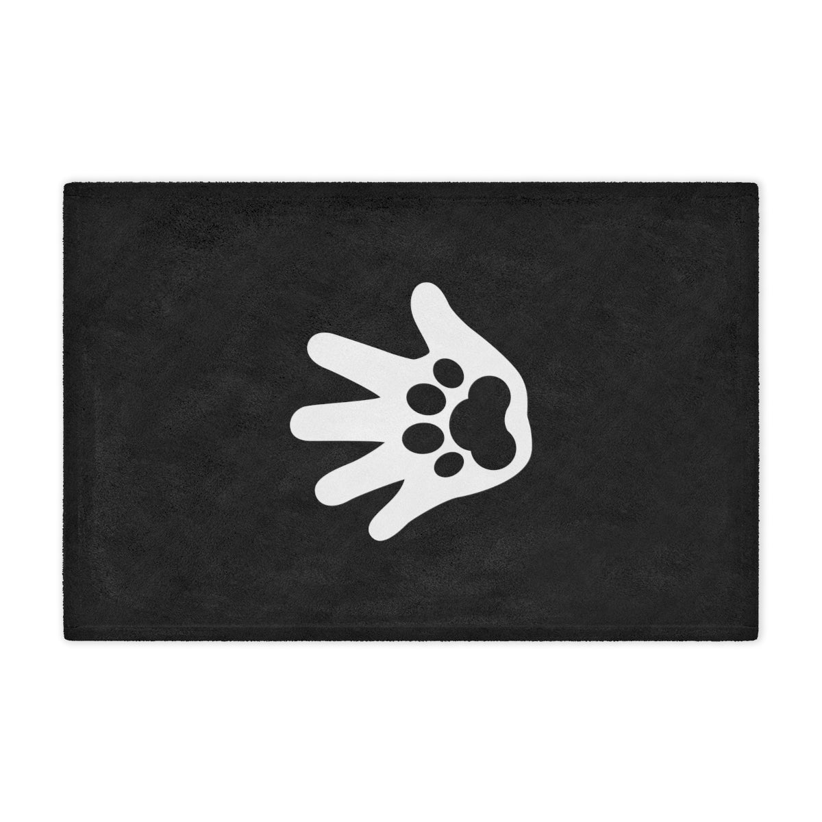 Paw n' Hand Minky Blanket - Black