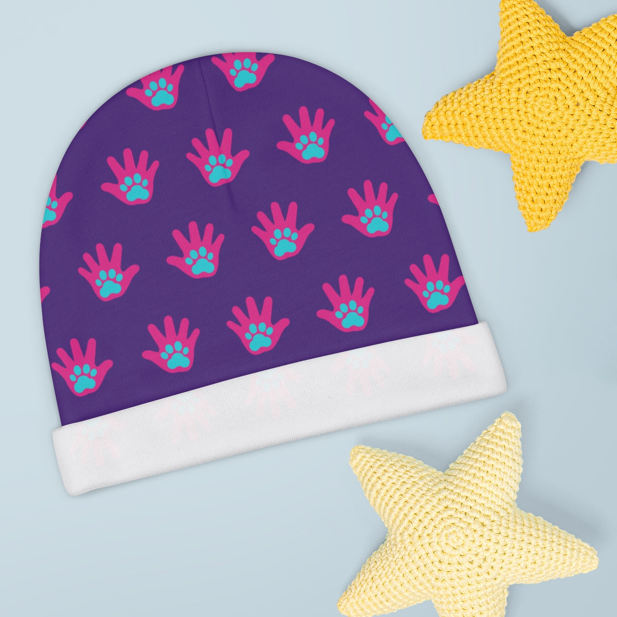 Paws n' Hands Baby Beanie - Purple