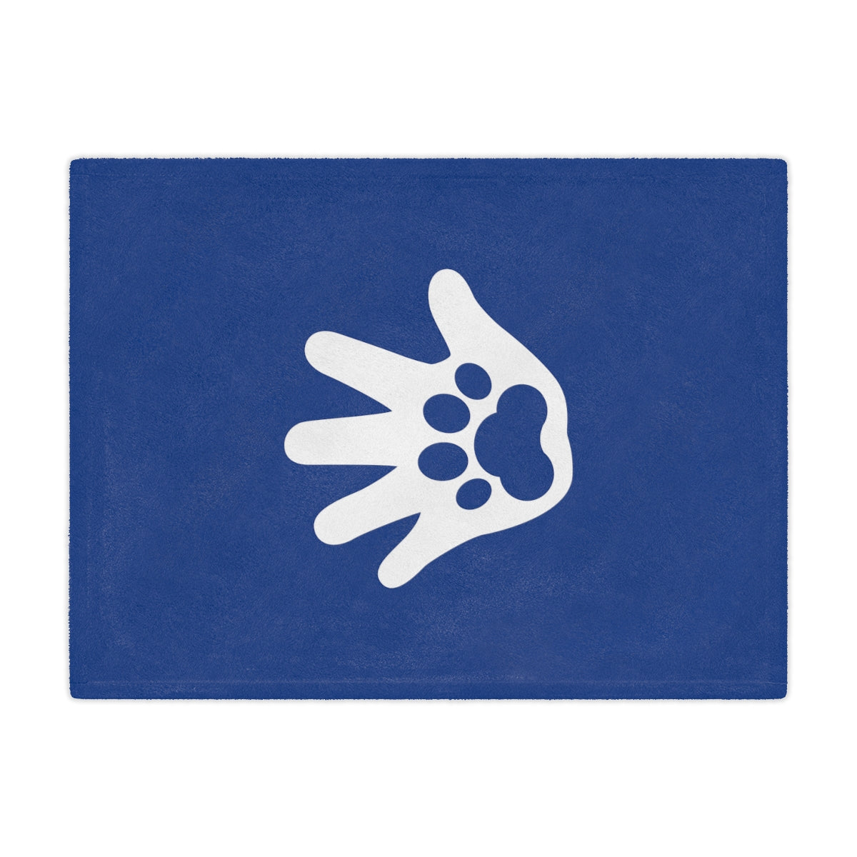 Paw n' Hand Minky Blanket - Blue