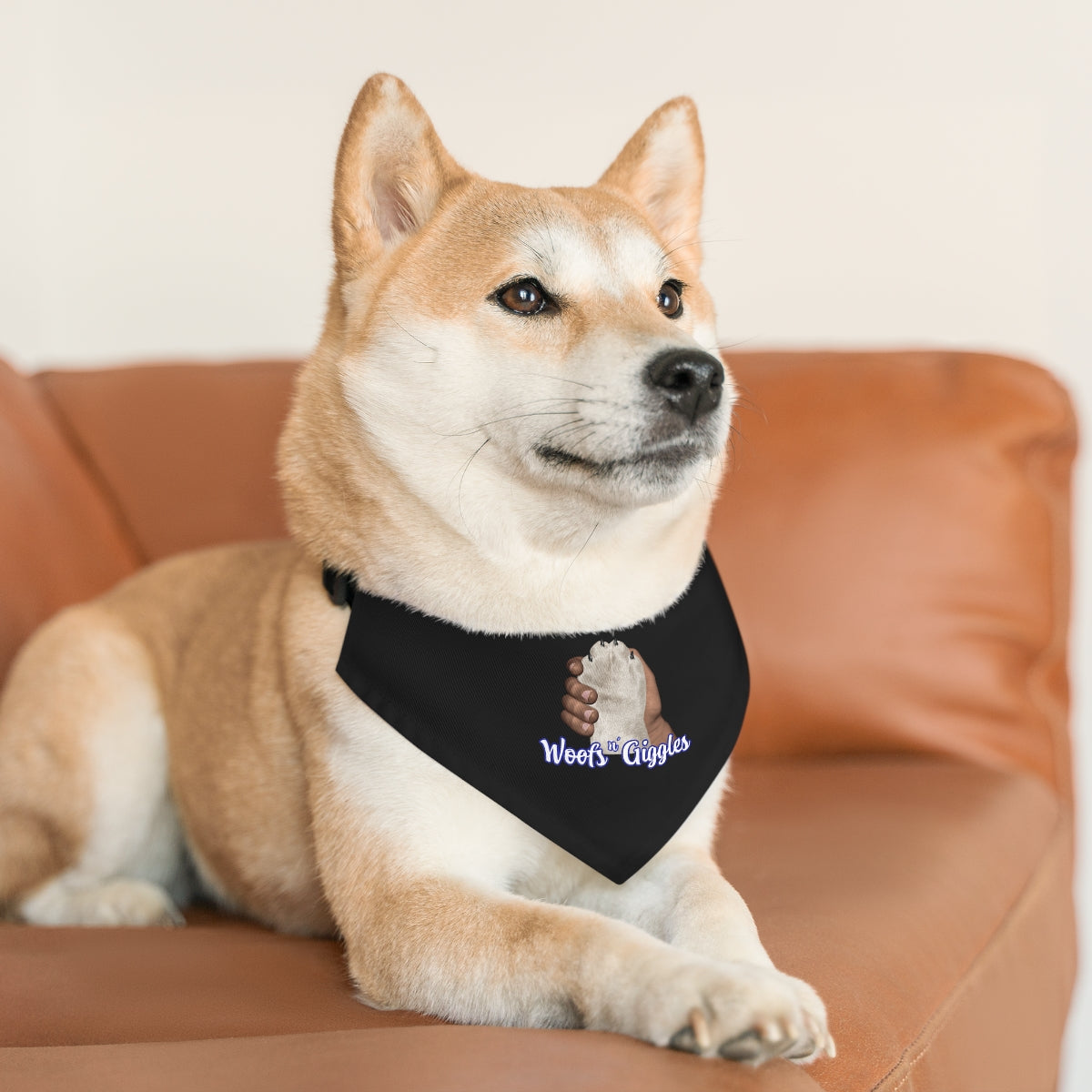Dark/White Pet Bandana Collar