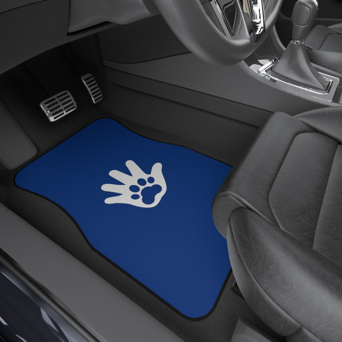 Paw n' Hand Car Mats (2x Front) - Blue