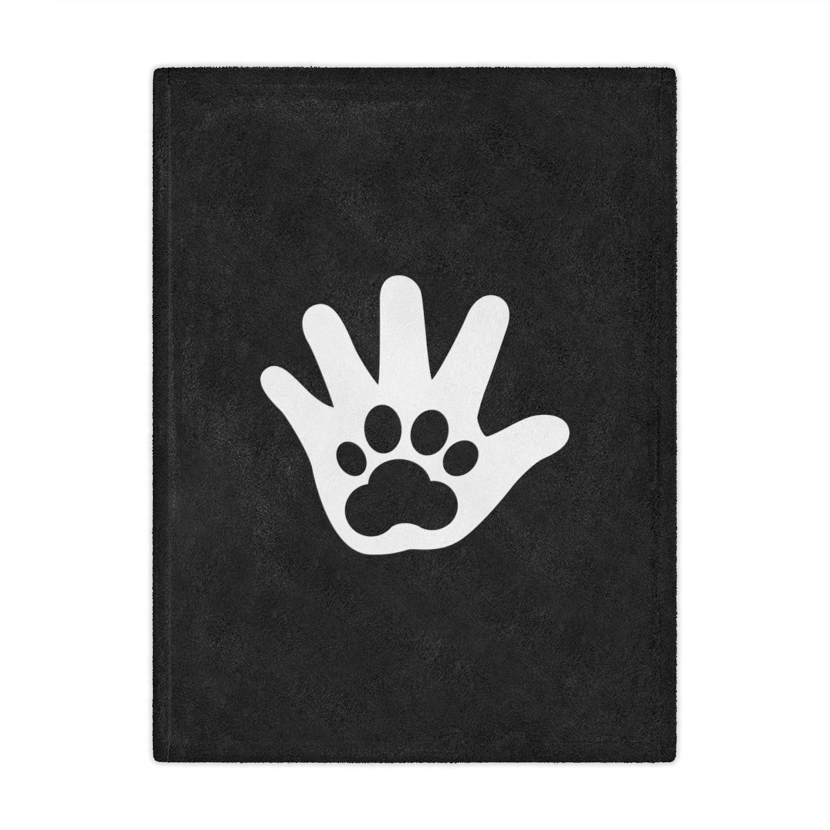Paw n' Hand Minky Blanket - Black
