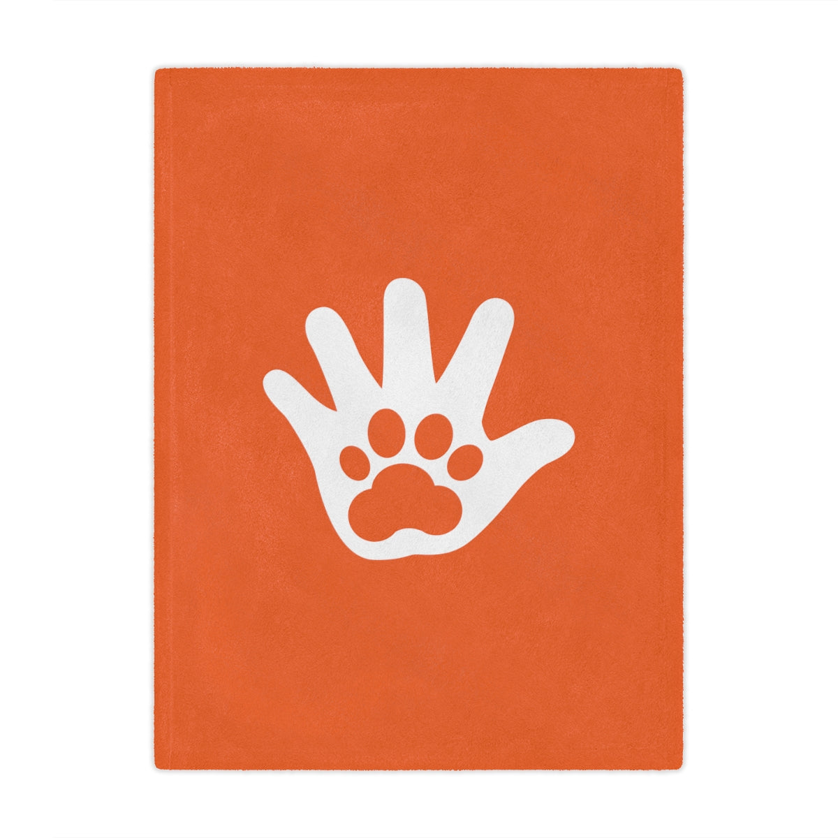 Paw n' Hand Minky Blanket - Gray