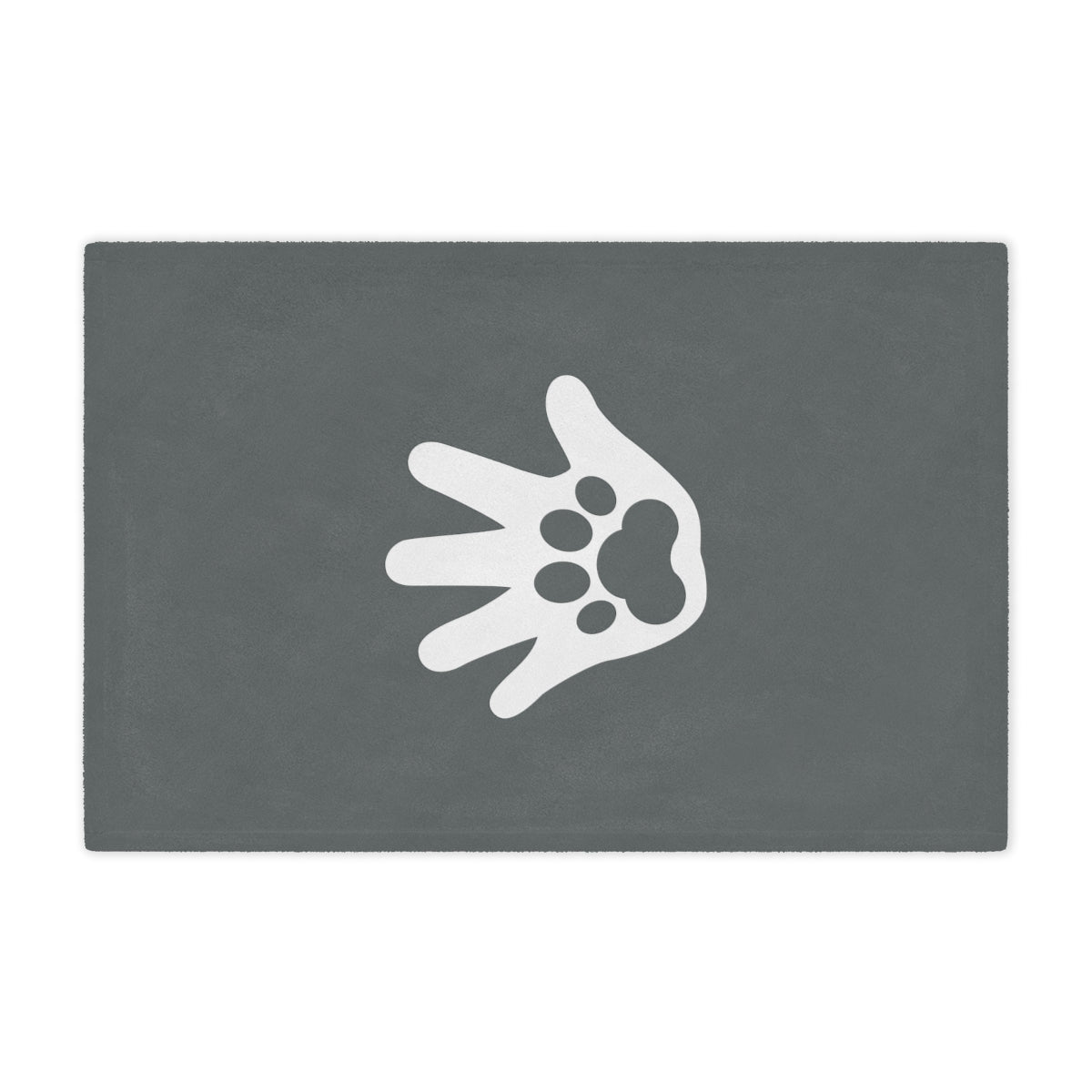 Paw n' Hand Minky Blanket - Gray
