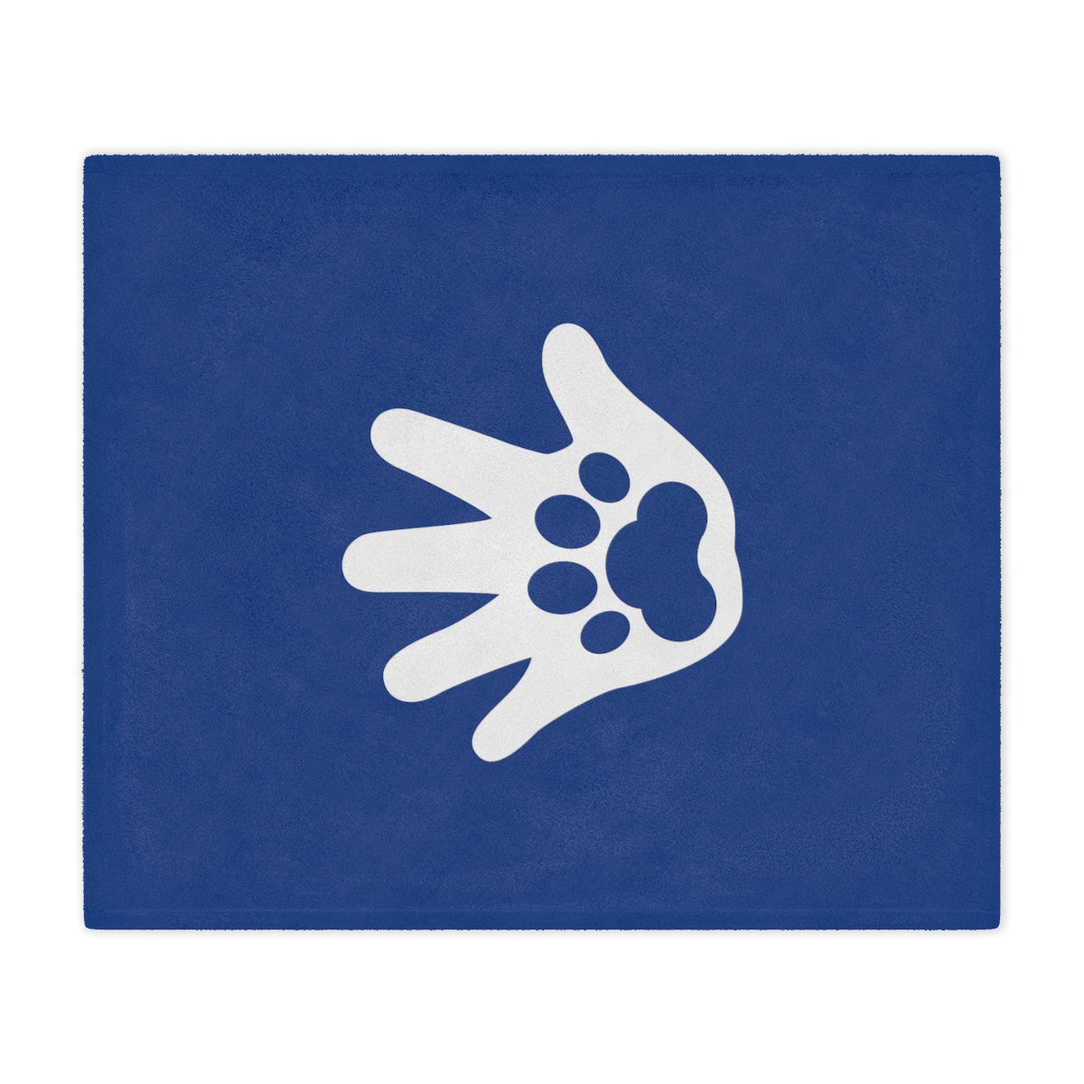 Paw n' Hand Minky Blanket - Blue