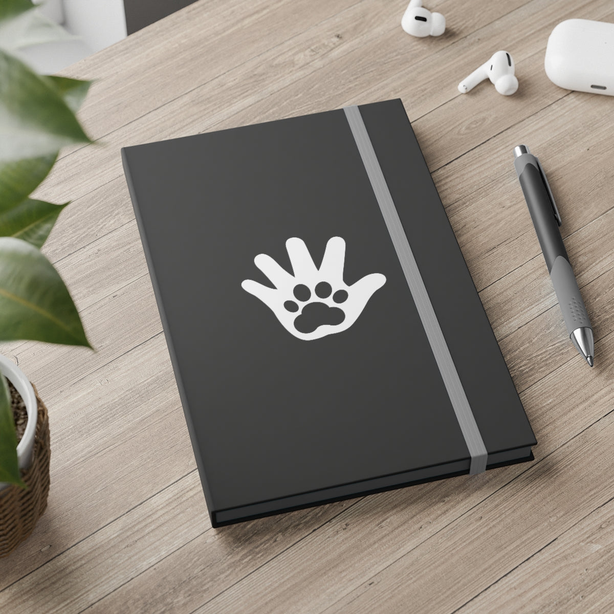 Paw n' Hand Ruled Notebook - Color Contrast