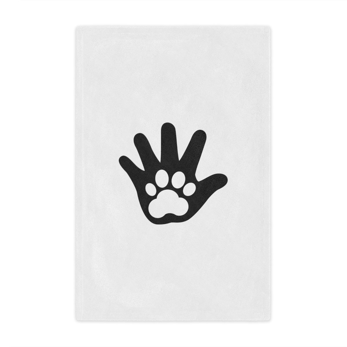 Paw n' Hand Minky Blanket - White