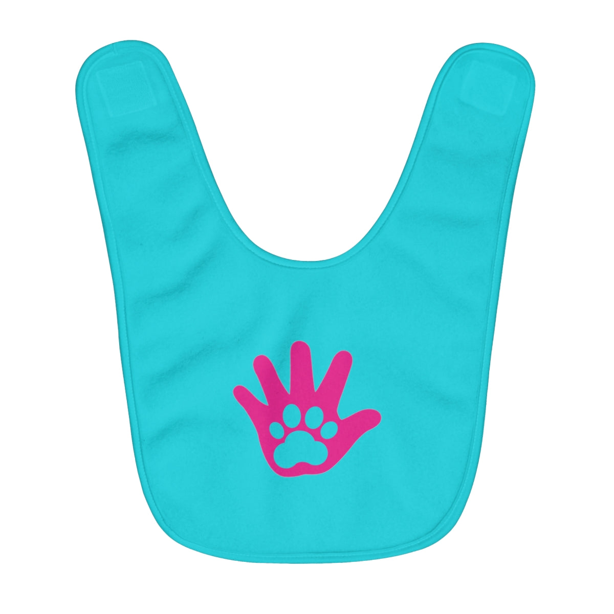 Paw n' Hand Fleece Baby Bib - Special Edition Blue