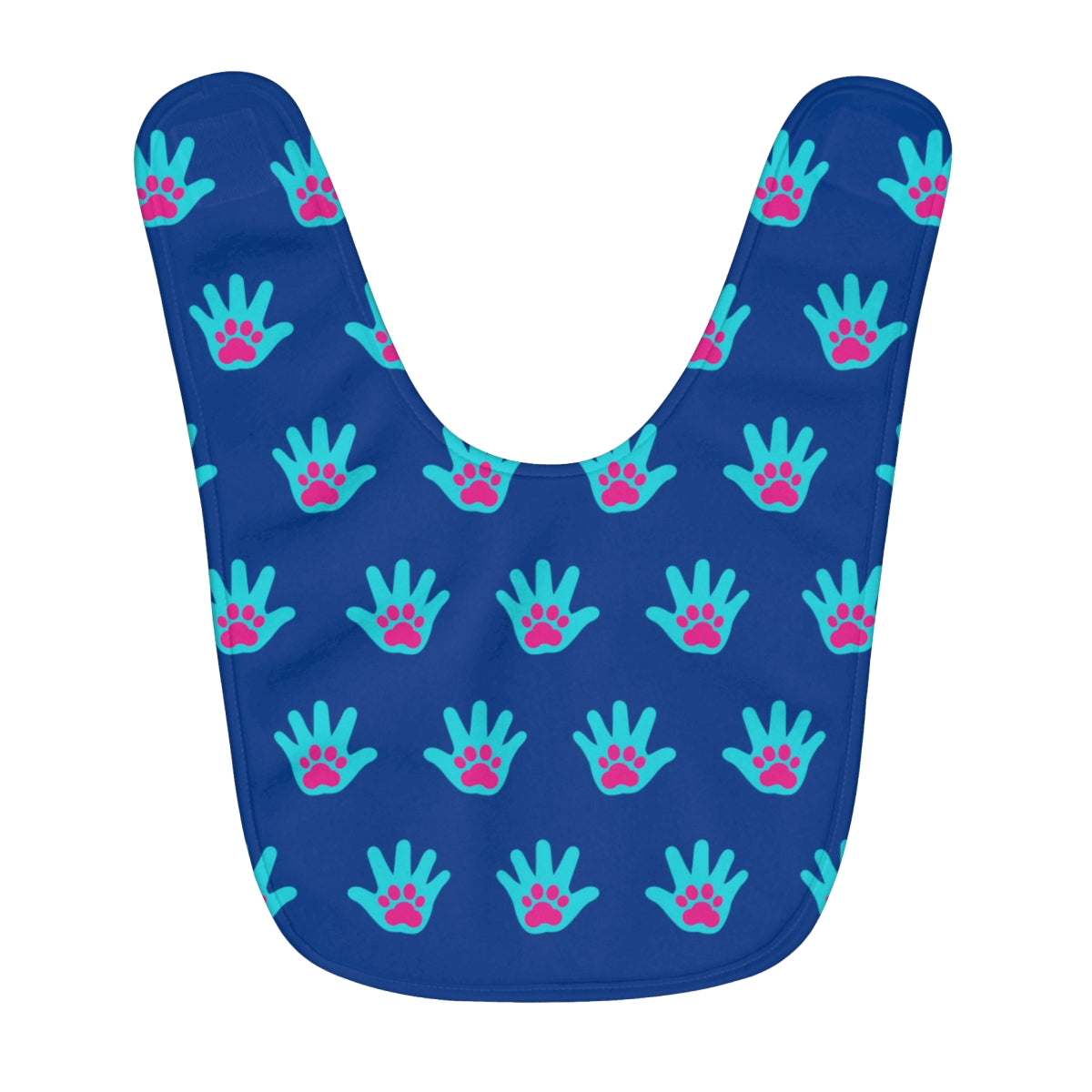 Paws n' Hands Fleece Baby Bib - Blue