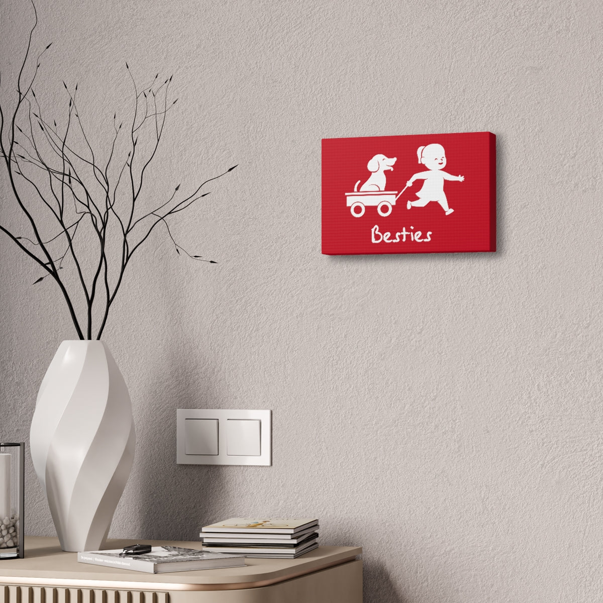 Canvas/Red/Besties