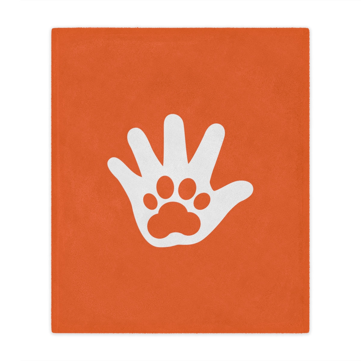 Paw n' Hand Minky Blanket - Gray