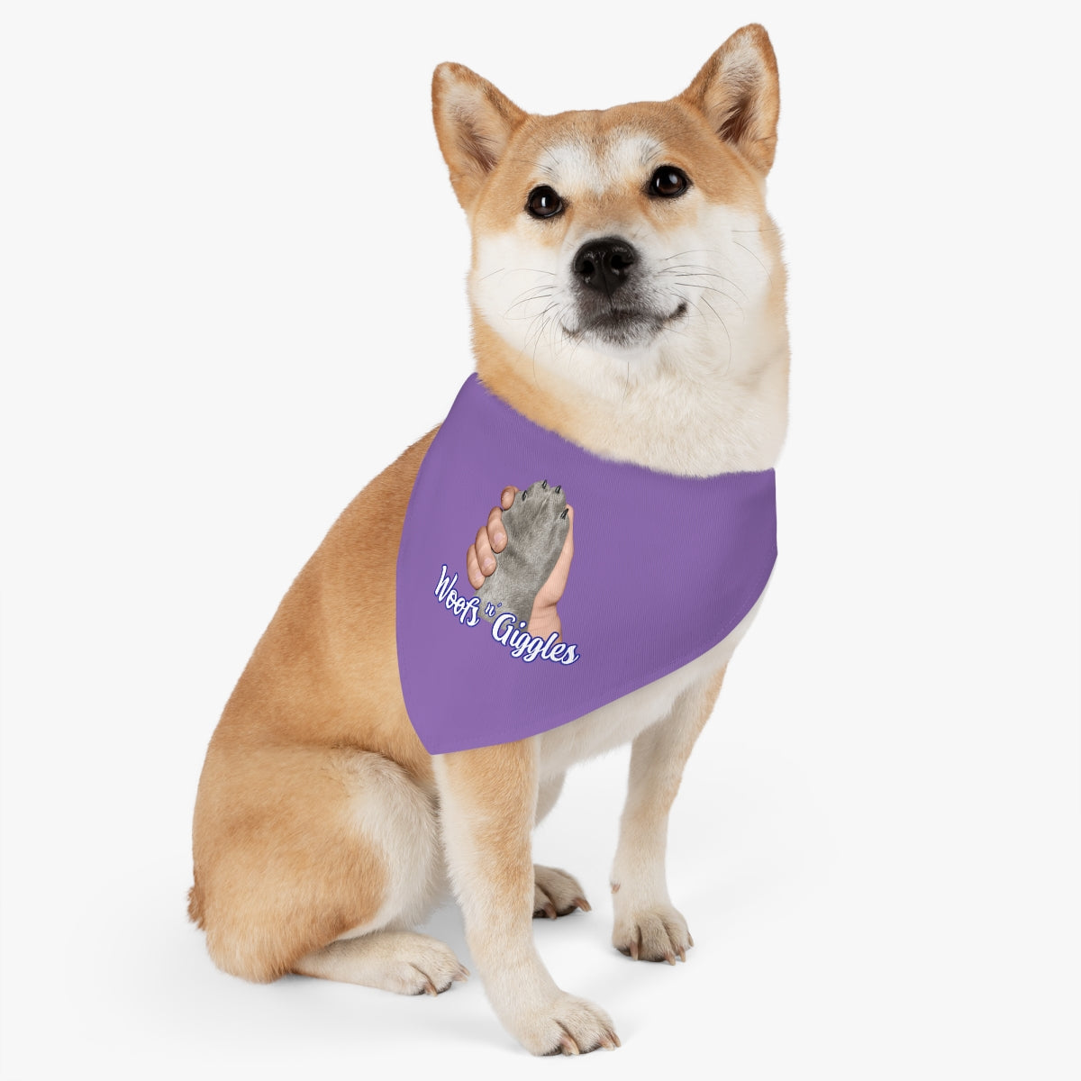 Tan/Gray Pet Bandana Collar