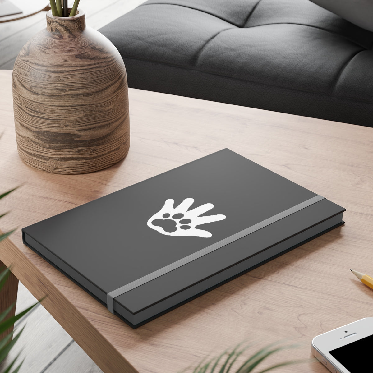 Paw n' Hand Ruled Notebook - Color Contrast