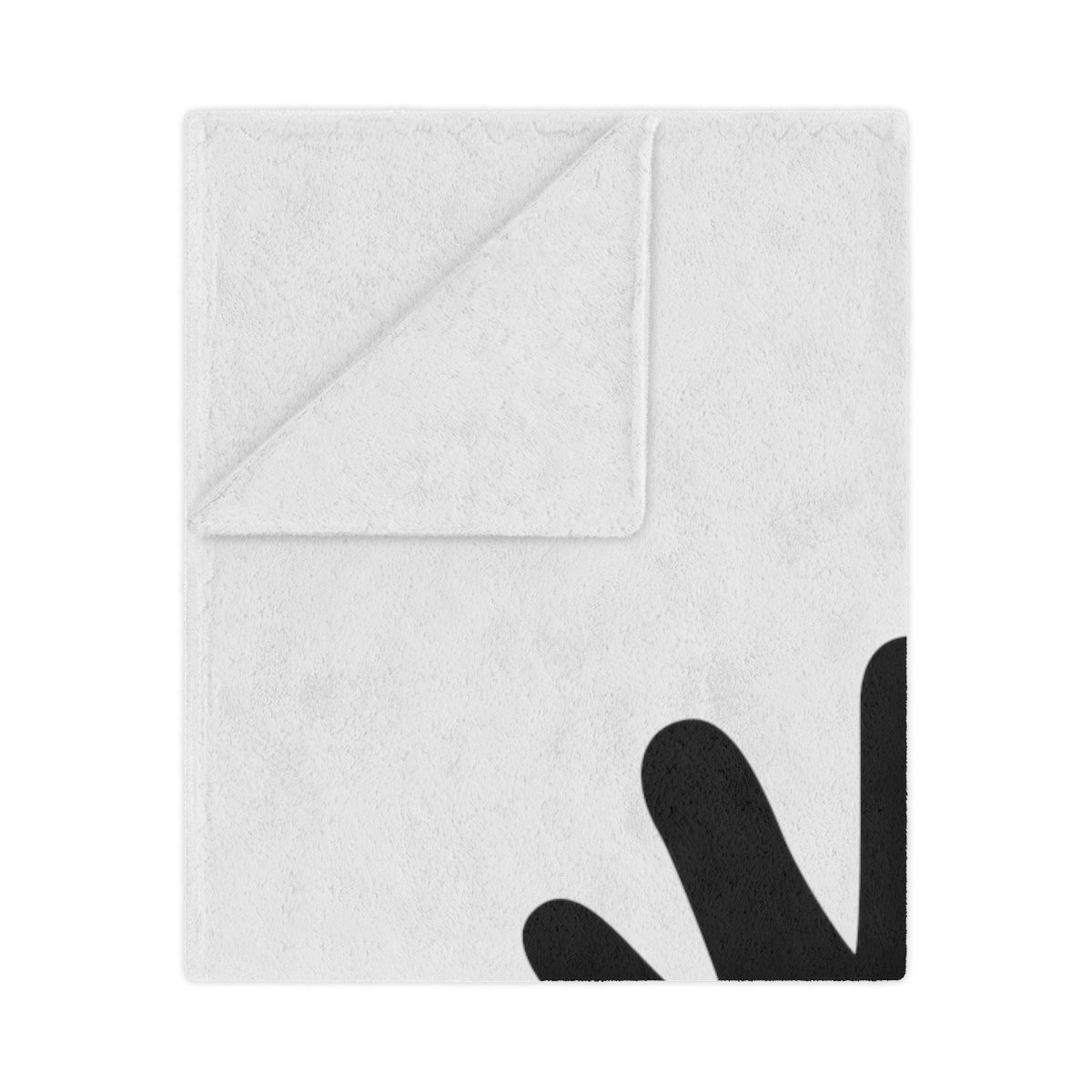 Paw n' Hand Minky Blanket - White