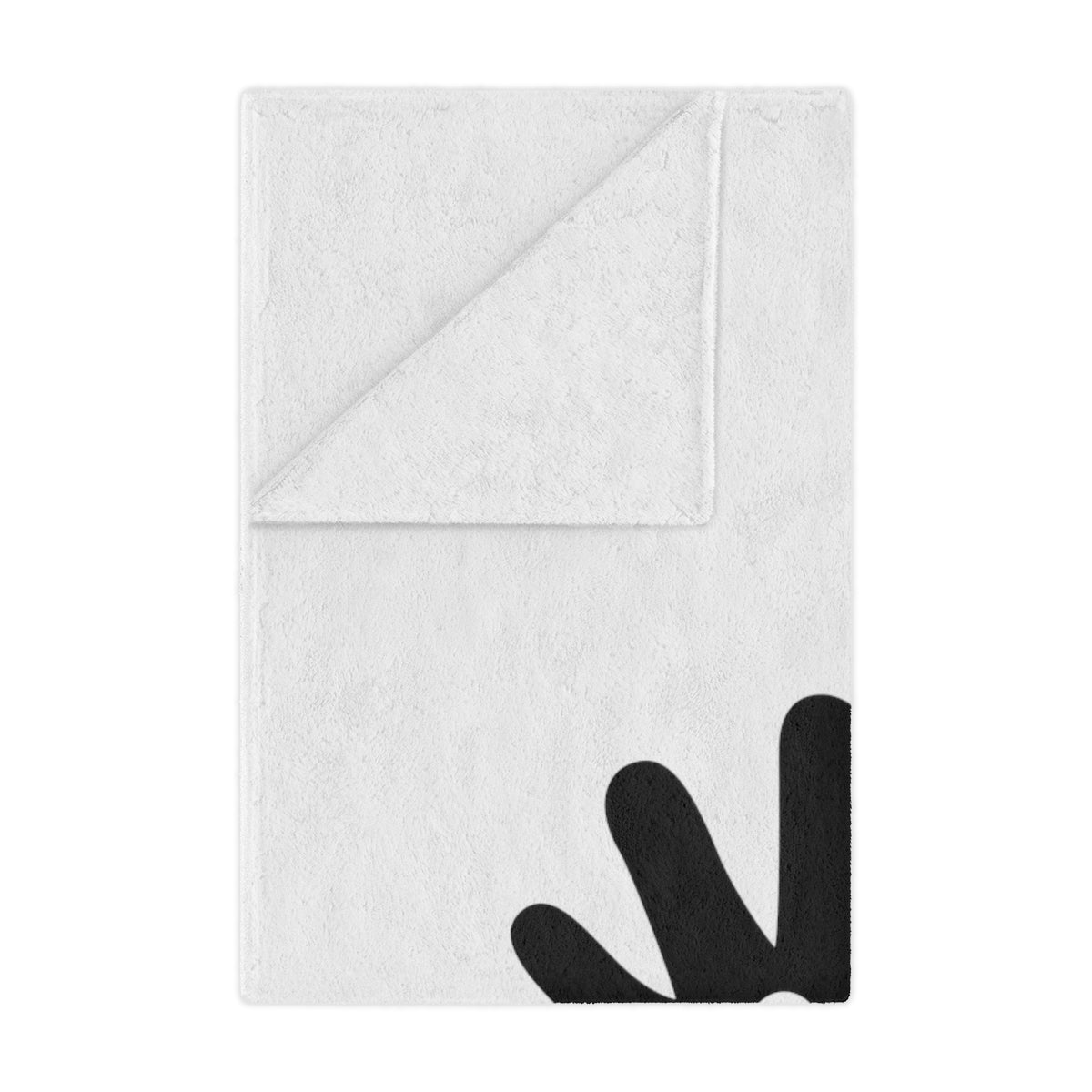 Paw n' Hand Minky Blanket - White