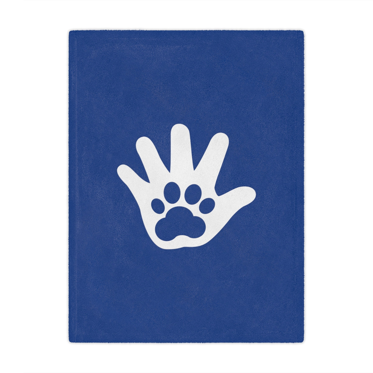 Paw n' Hand Minky Blanket - Blue
