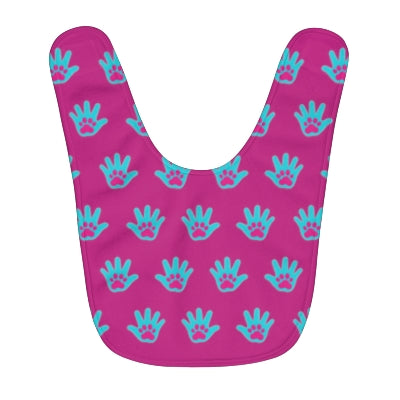 Paws n' Hands Fleece Baby Bib - Blue