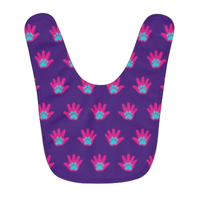 Paws n' Hands Fleece Baby Bib - Pink