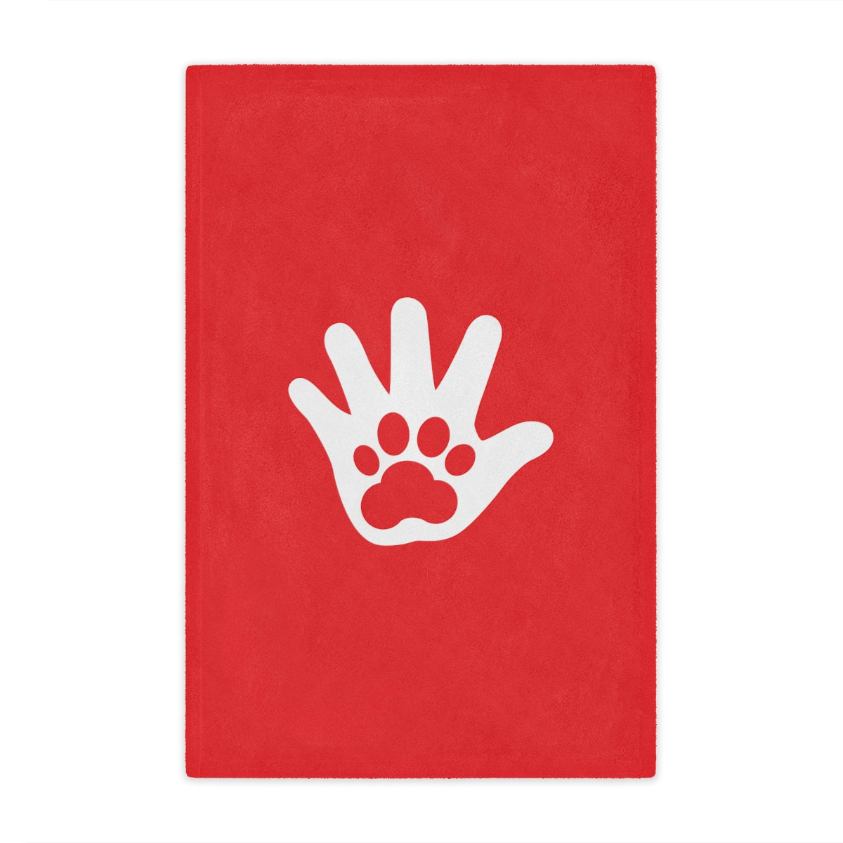 Paw n' Hand Minky Blanket - Gray