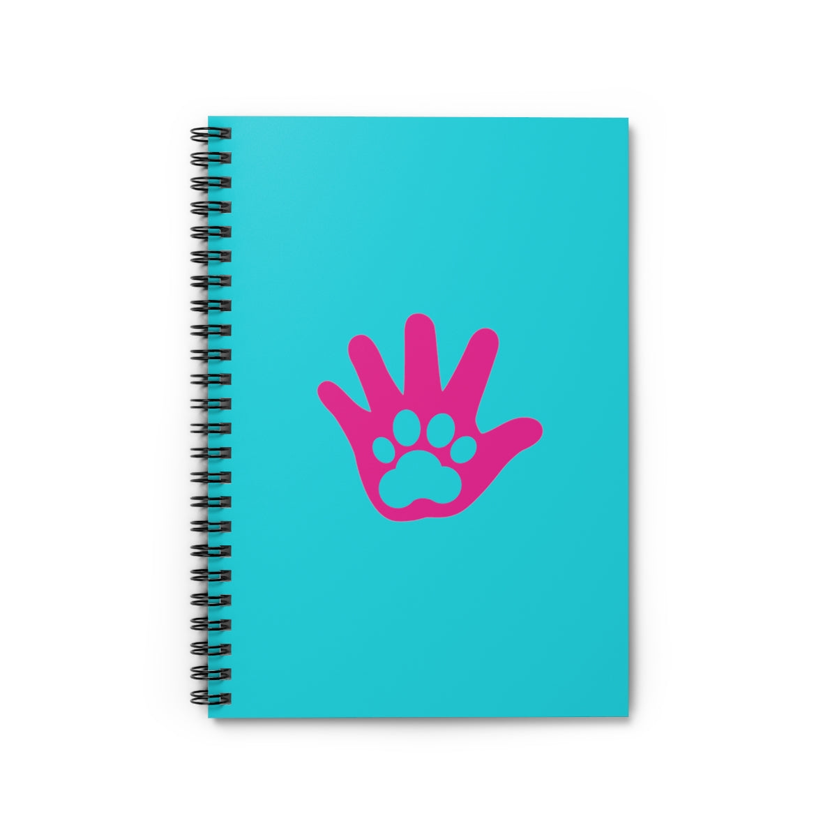 Paw n' Hand Spiral Ruled Line Notebook - Special Edition Blue