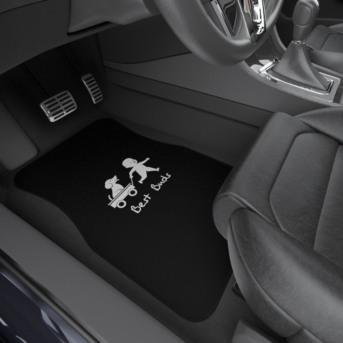 Best Buds Car Mats (2x Front) - Black