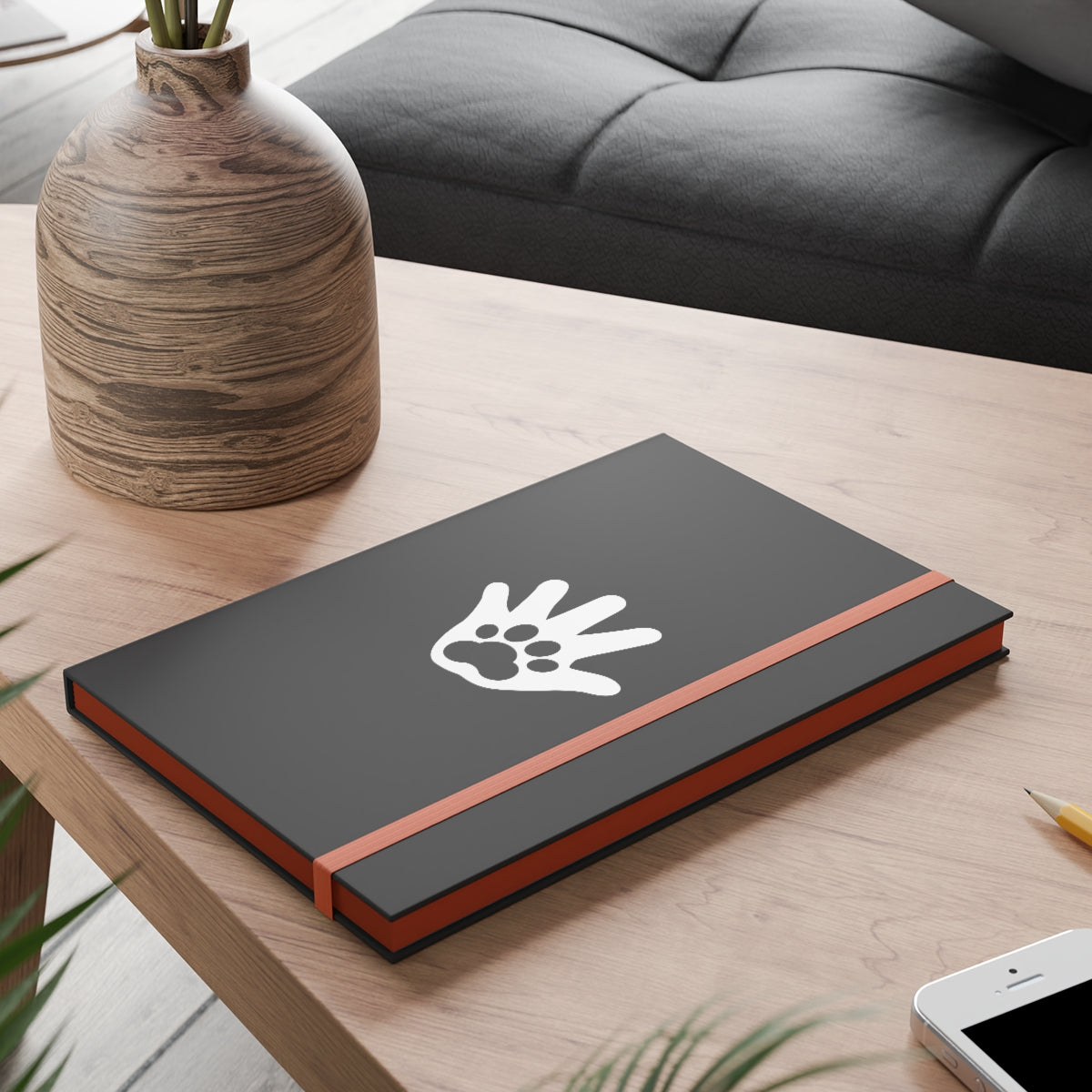 Paw n' Hand Ruled Notebook - Color Contrast