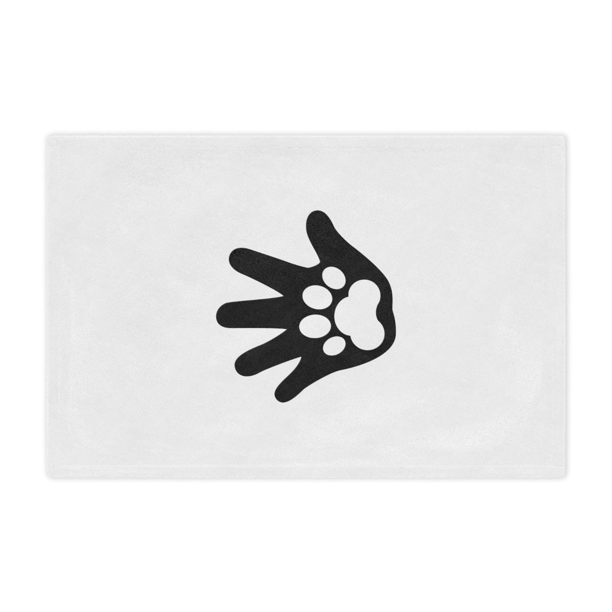 Paw n' Hand Minky Blanket - White
