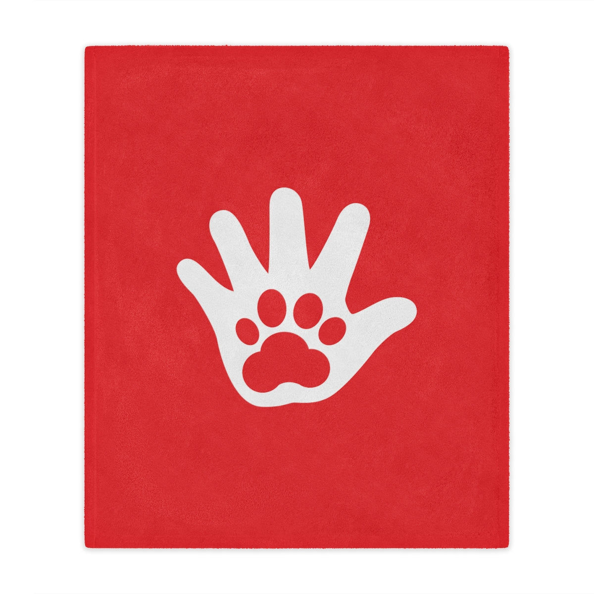 Paw n' Hand Minky Blanket - Gray