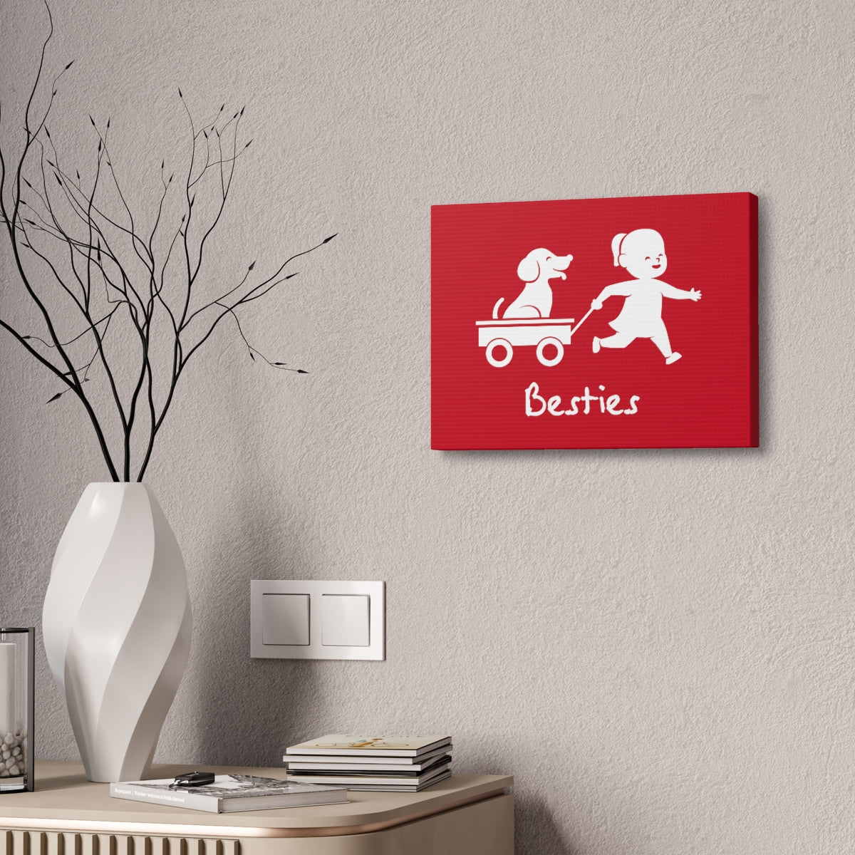 Canvas/Red/Besties