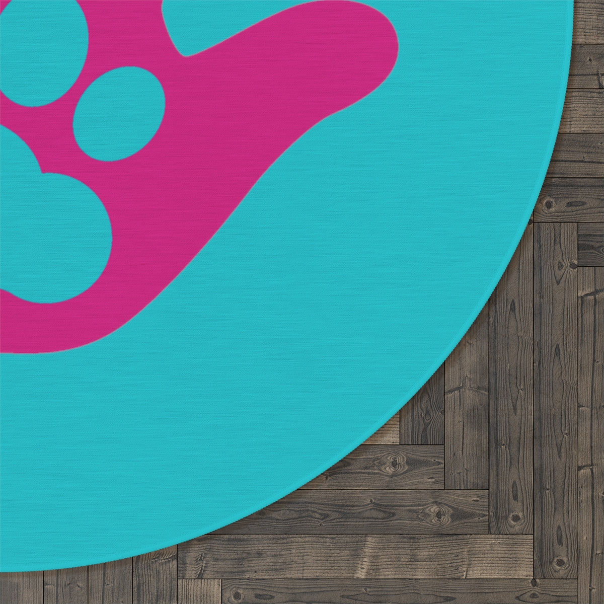 Paw n' Hand Round Rug - Special Edition Blue