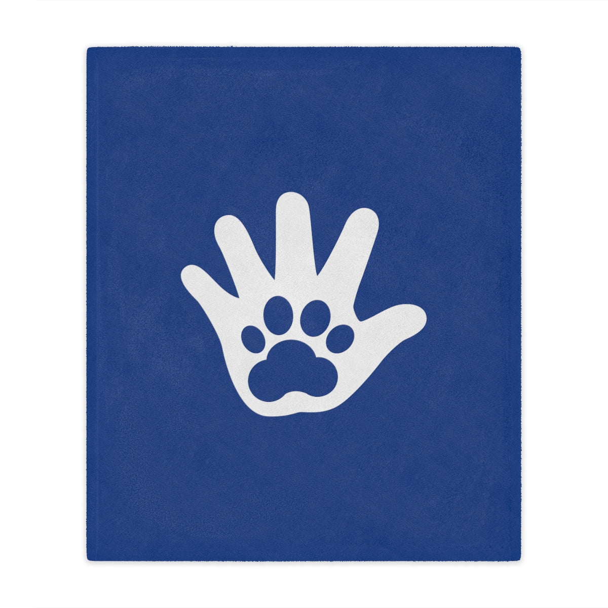 Paw n' Hand Minky Blanket - Blue