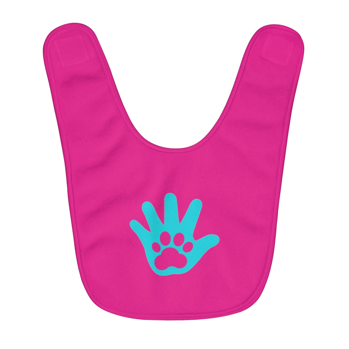 Paw n' Hand Fleece Baby Bib - Special Edition Pink