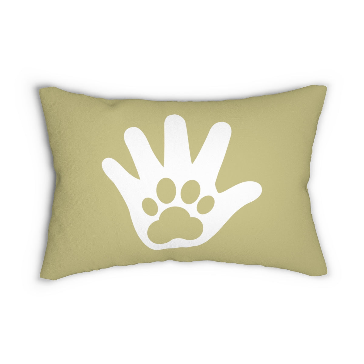 Paw n' Hand Spun Polyester Lumbar Pillow - Hazel Yellow
