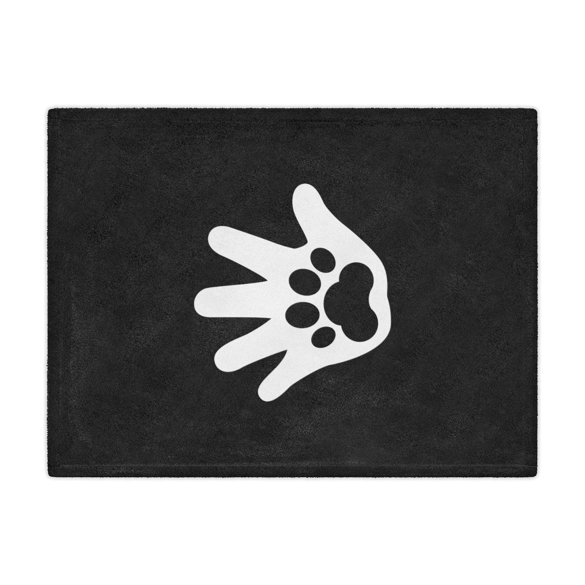 Paw n' Hand Minky Blanket - Black