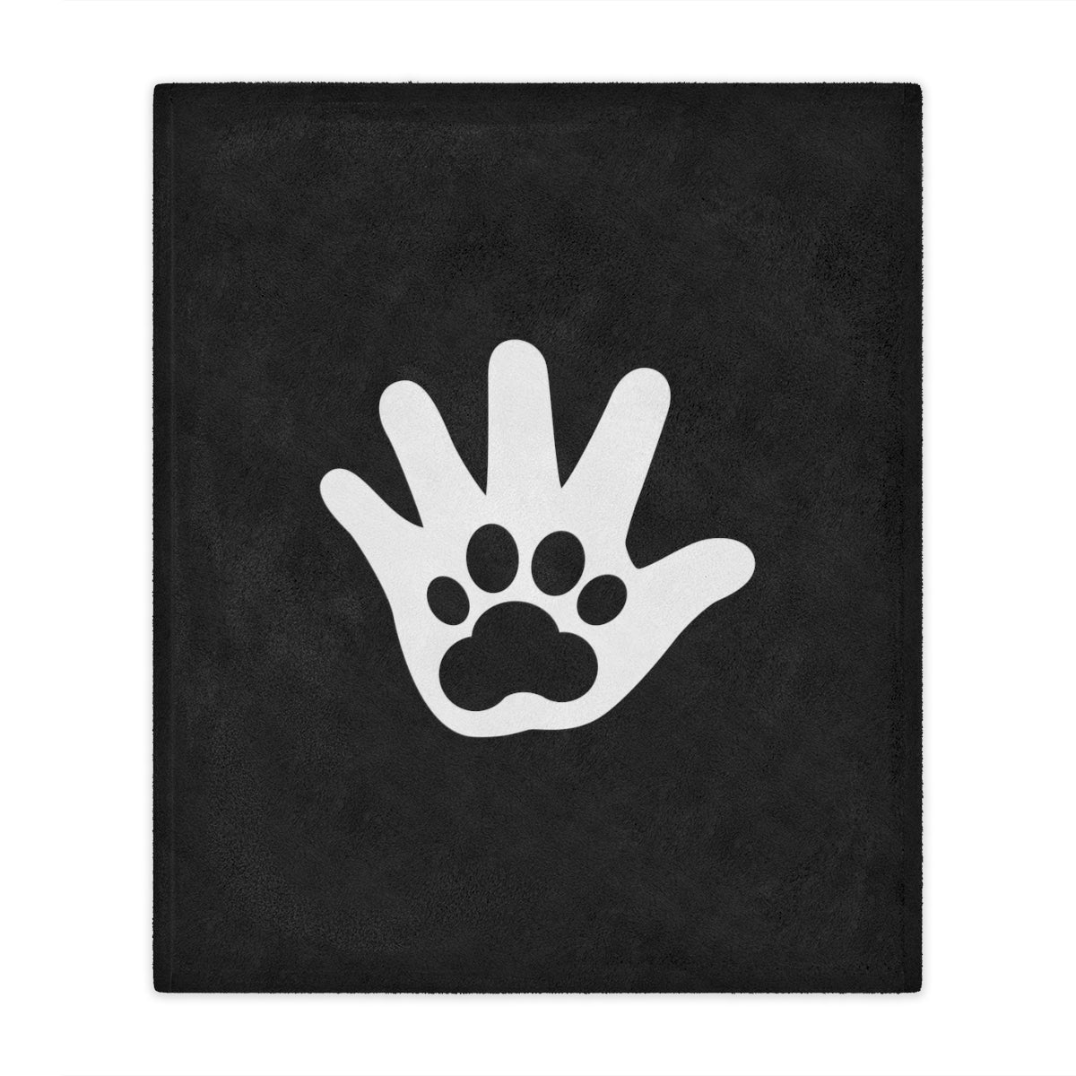 Paw n' Hand Minky Blanket - Gray