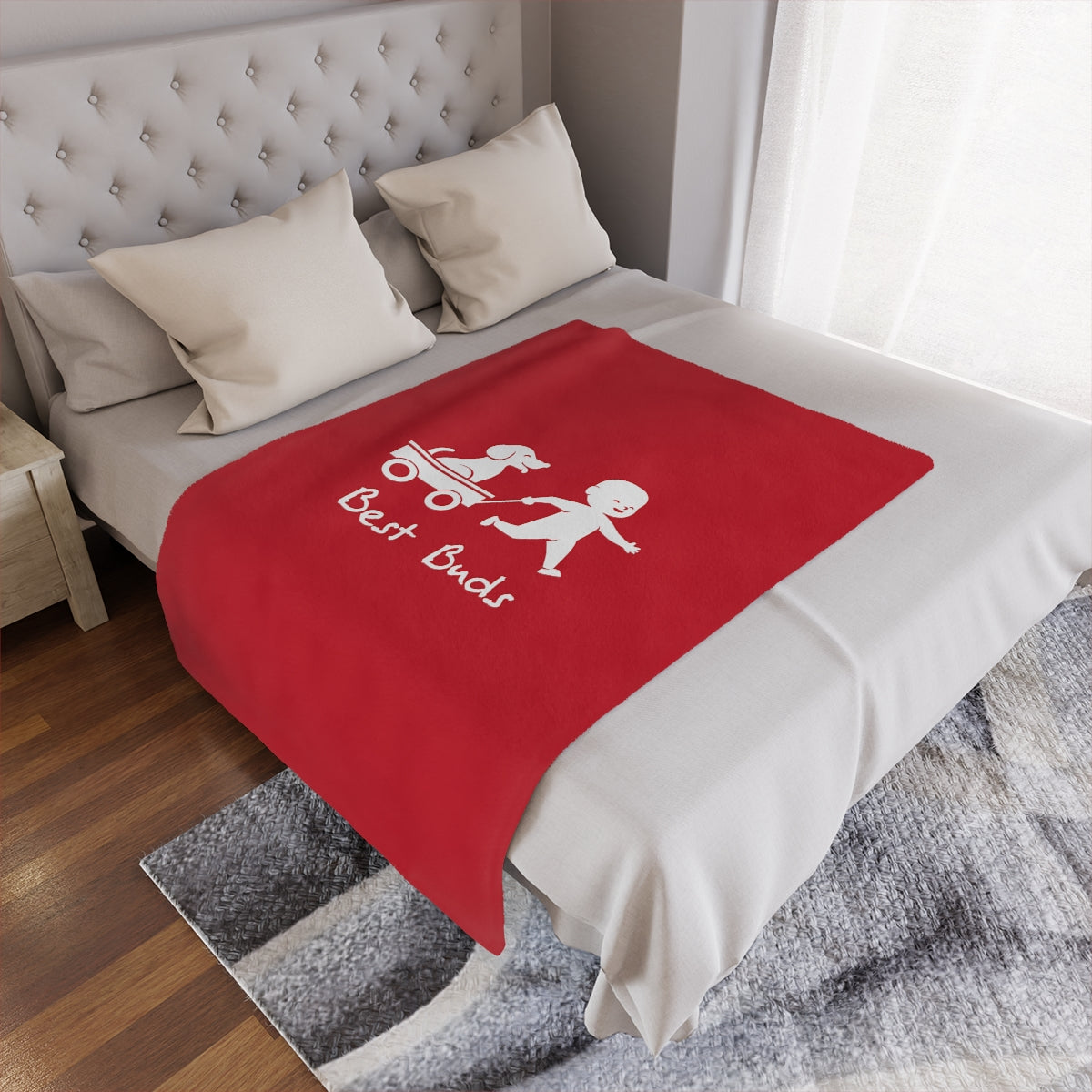 Best Buds Minky Blanket - Red