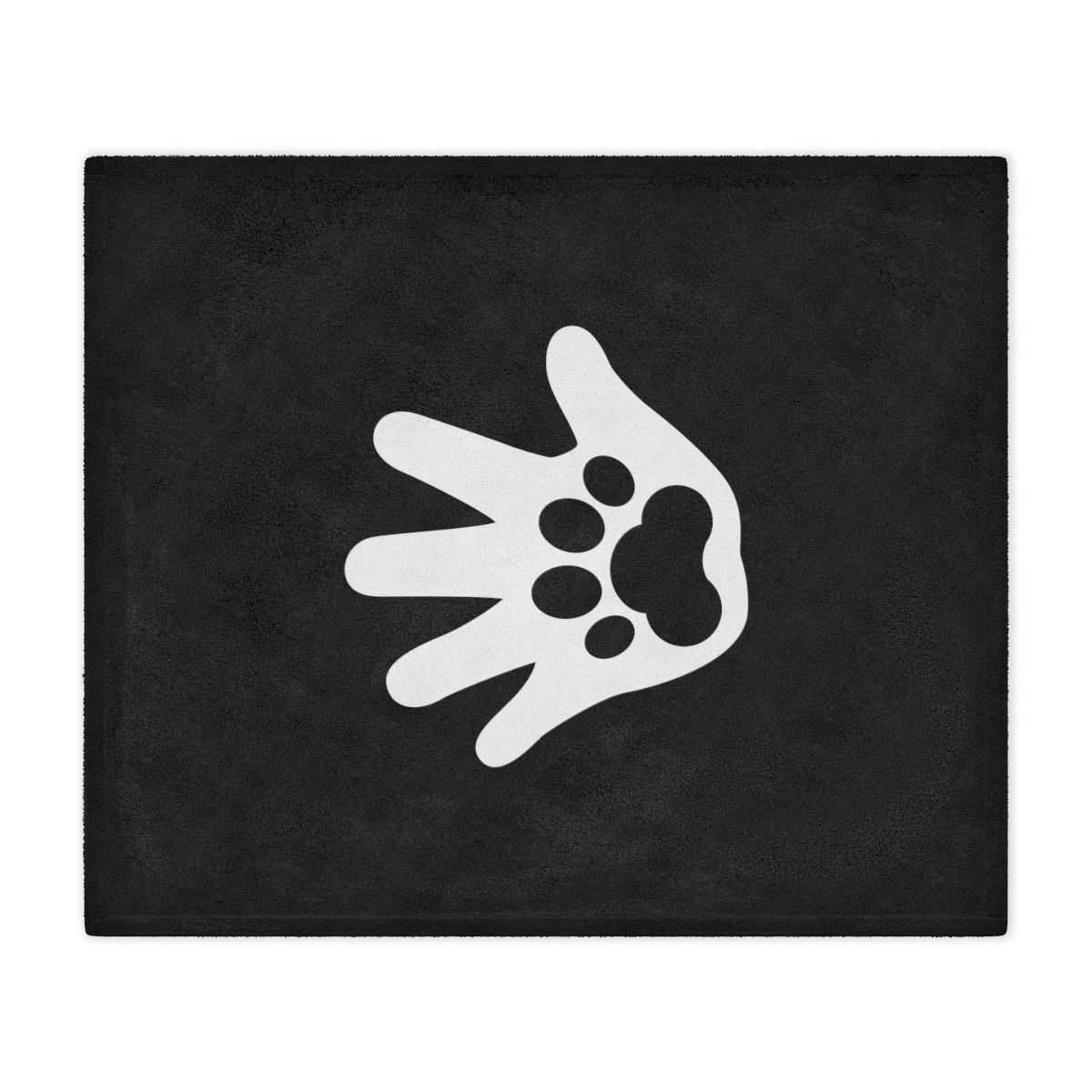 Paw n' Hand Minky Blanket - Black