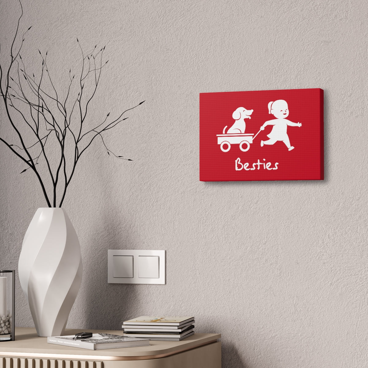 Canvas/Red/Besties