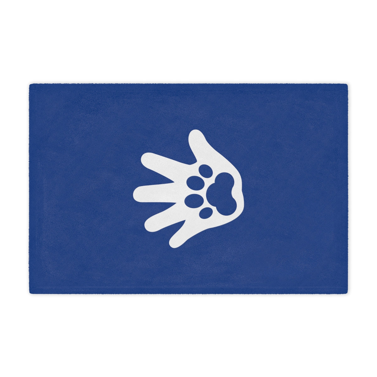 Paw n' Hand Minky Blanket - Blue