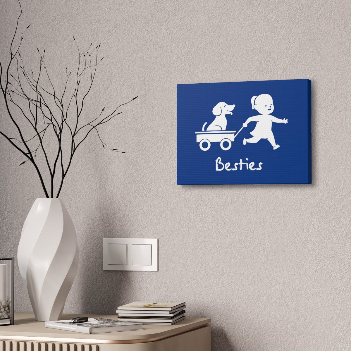 Canvas/Blue/Besties