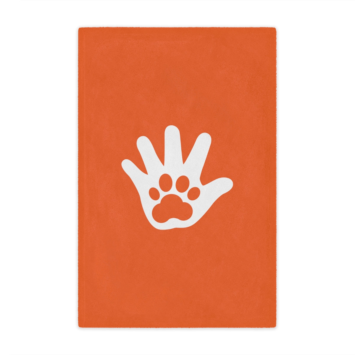 Paw n' Hand Minky Blanket - Gray