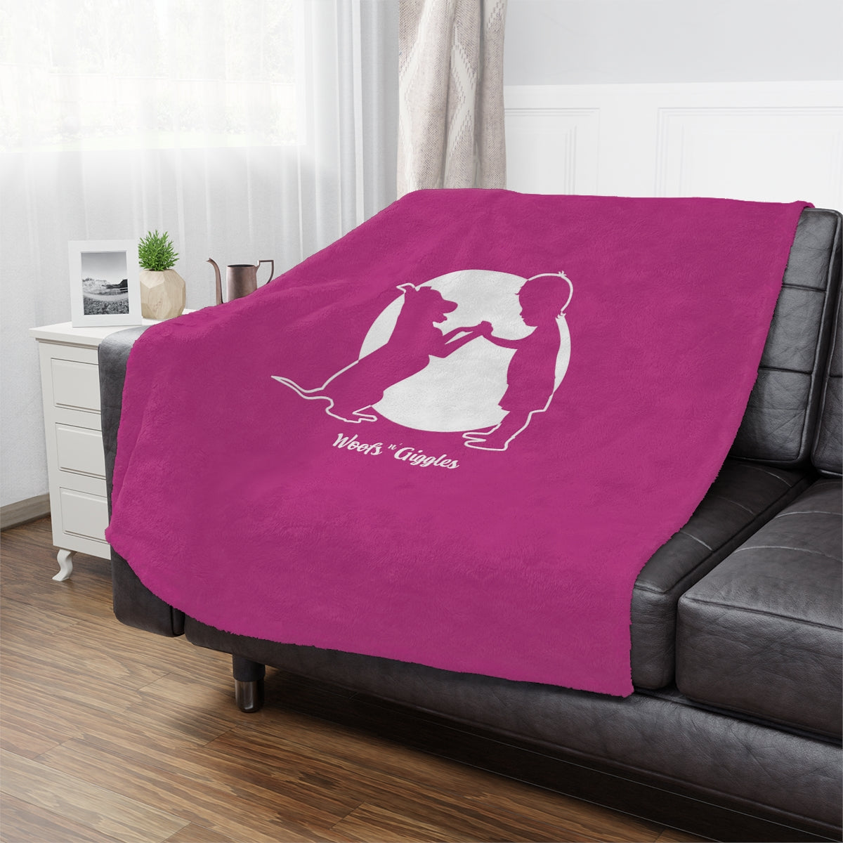 Woofs n' Giggles Minky Blanket - Pink