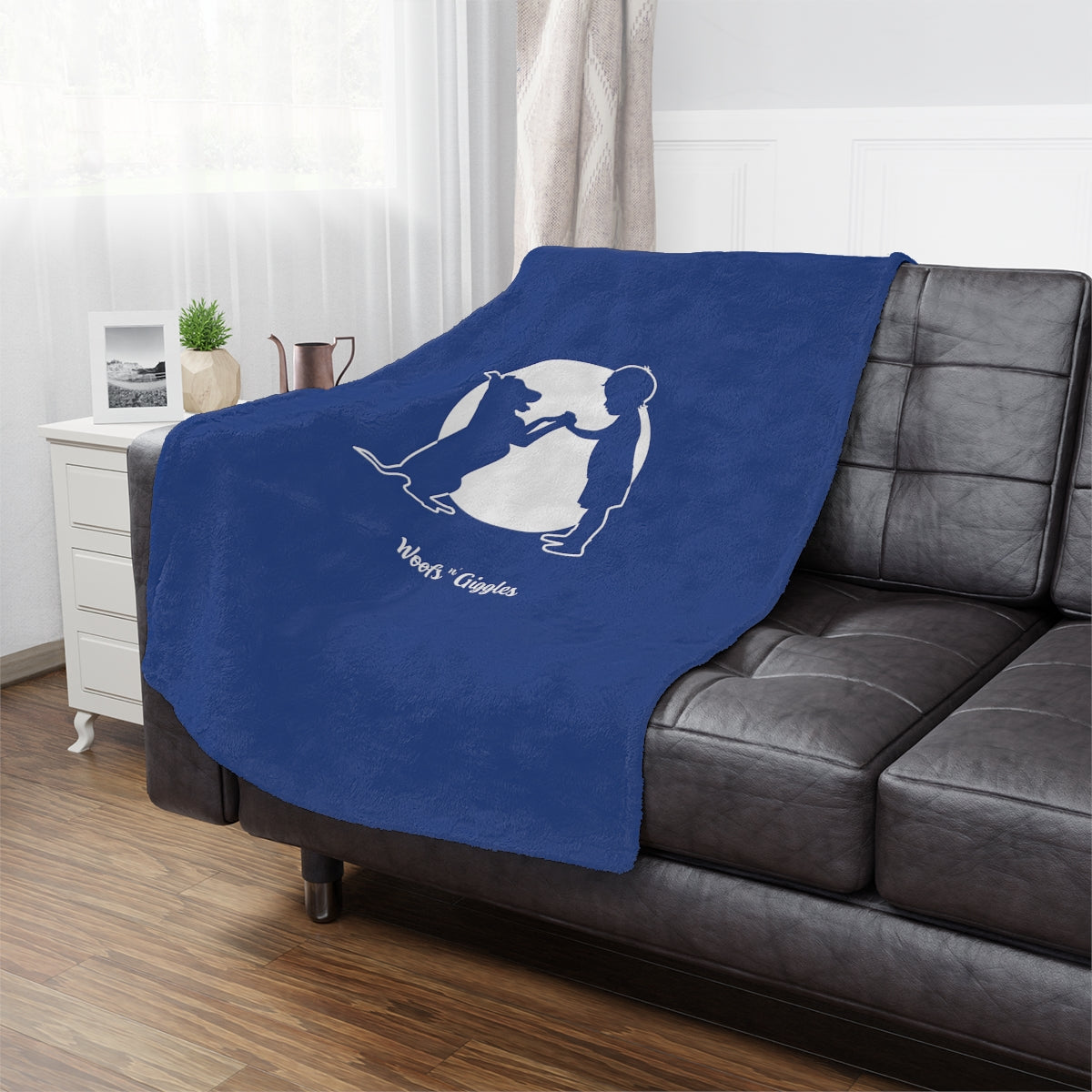 Woofs n' Giggles Minky Blanket - Blue