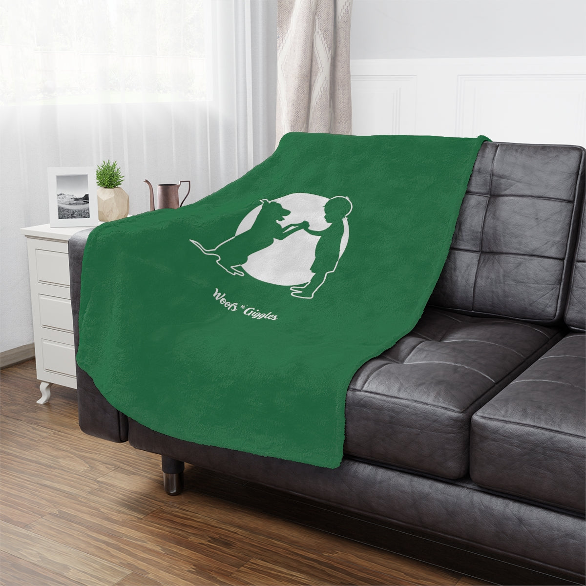 Woofs n' Giggles Minky Blanket - Green