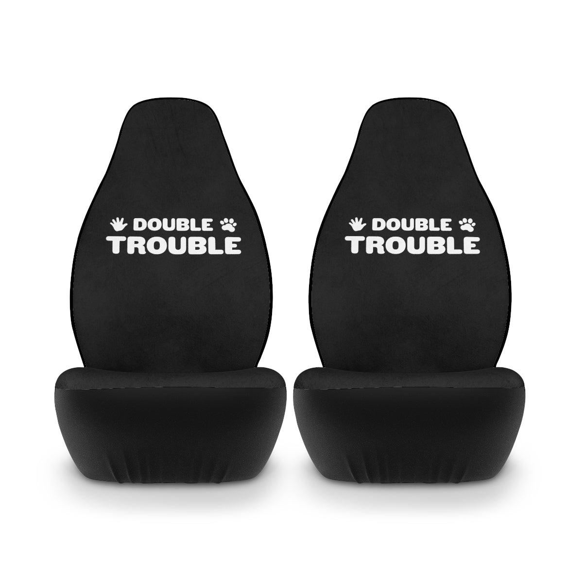 Double Trouble Polyester Car Seat Covers - Black