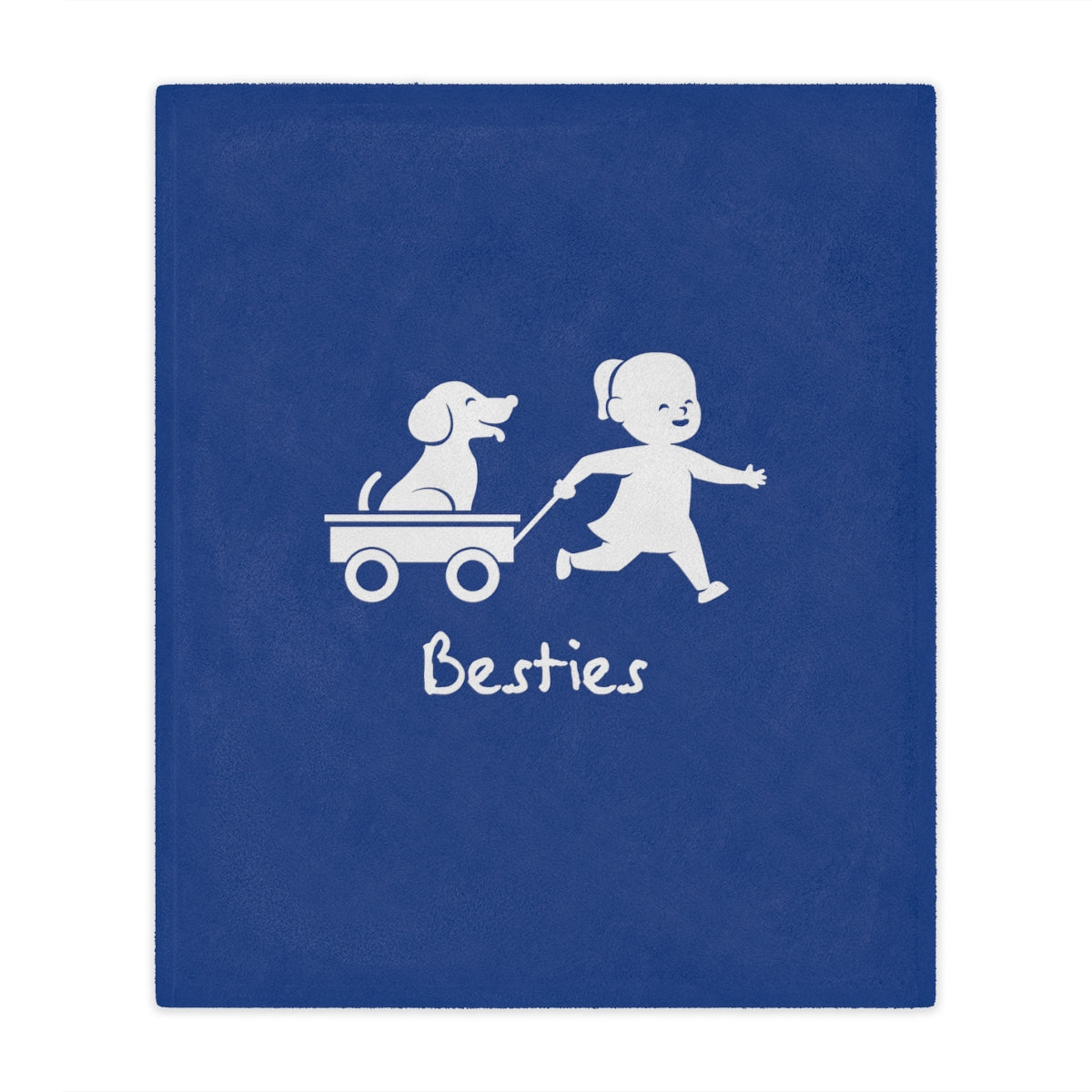 Besties Minky Blanket - Blue