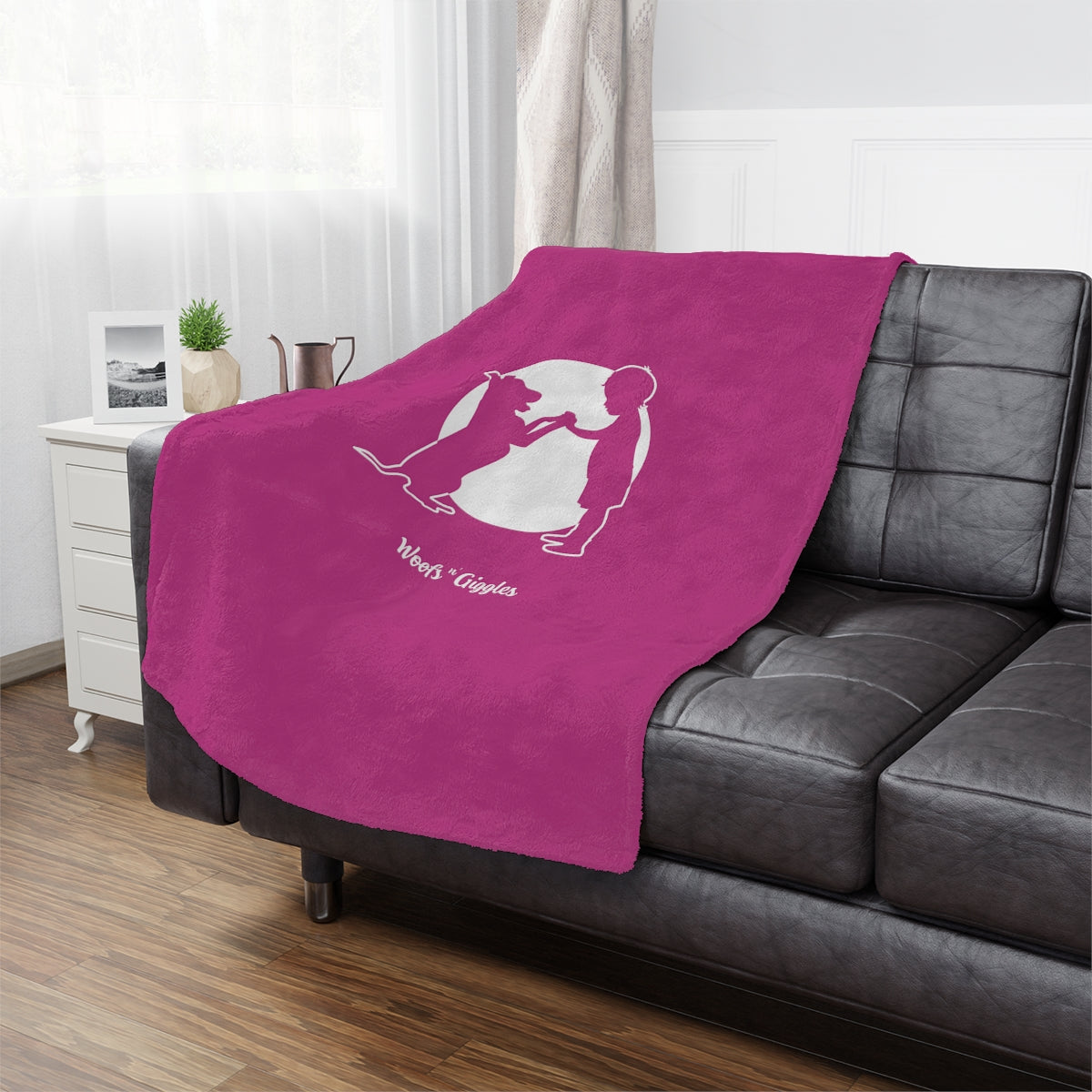 Woofs n' Giggles Minky Blanket - Pink