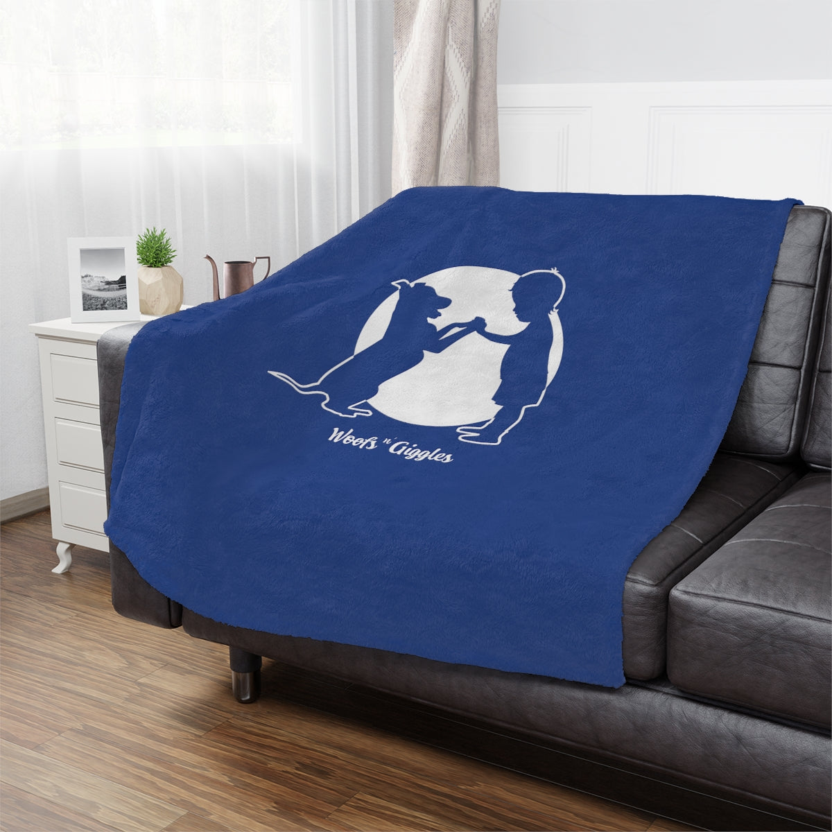 Woofs n' Giggles Minky Blanket - Blue